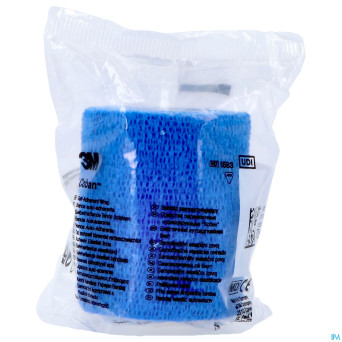Coban bande el.coh. bleu  7,5cmx4,5m etire roul. 1