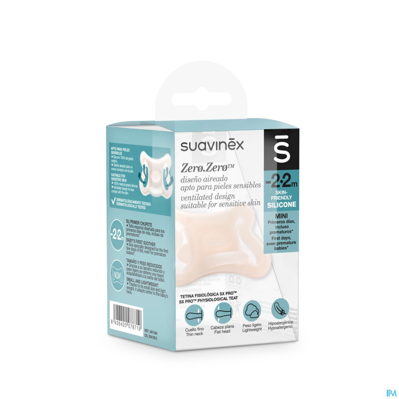Suavinex zerozero soother silicone reversib. -2-2m