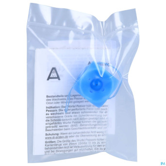 Pessaire cube perfore avec bouton 2/32mm silicone