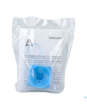 Pessaire cube perfore avec bouton 3/37mm silicone