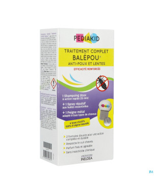 Pediakid trait.complet balepou a/poux lentes 3prod