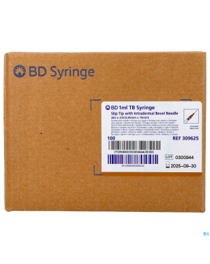 Bd luer slip tip sering.1ml+aig.26g 3/8'' ster 100