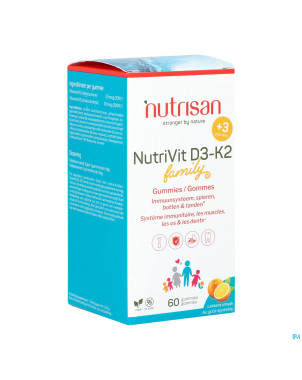 Nutrivit d3-k2 family gommes 60    nutrisan
