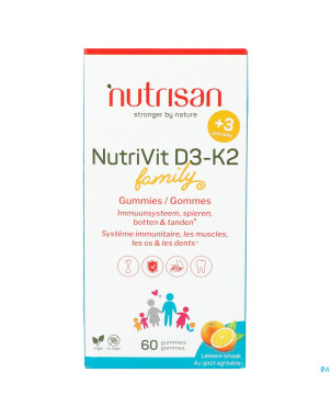 Nutrivit d3-k2 family gommes 60    nutrisan