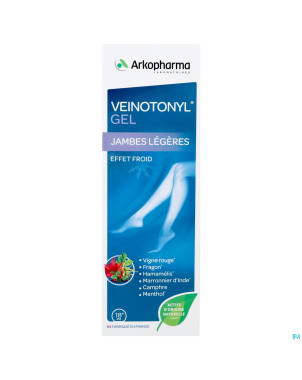 Veinotonyl gel jambes legeres effet froid   150ml