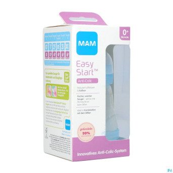 Mam biberon easy start a/colique garcon 160ml