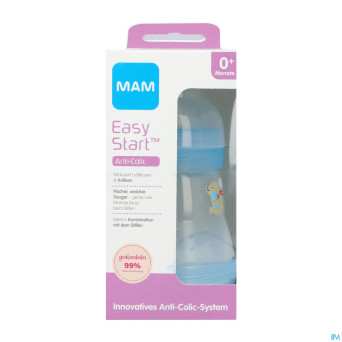 Mam biberon easy start a/colique garcon 160ml