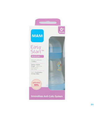 Mam biberon easy start a/colique garcon 160ml