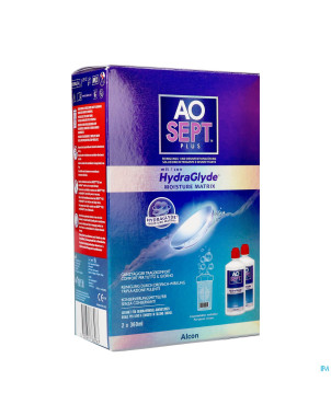 Aosept plus hydraglyde 2x360ml + 2 etuis