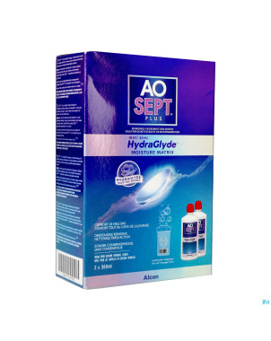 Aosept plus hydraglyde 2x360ml + 2 etuis