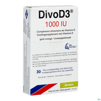 Divod3 1000ui    film orodisp 30