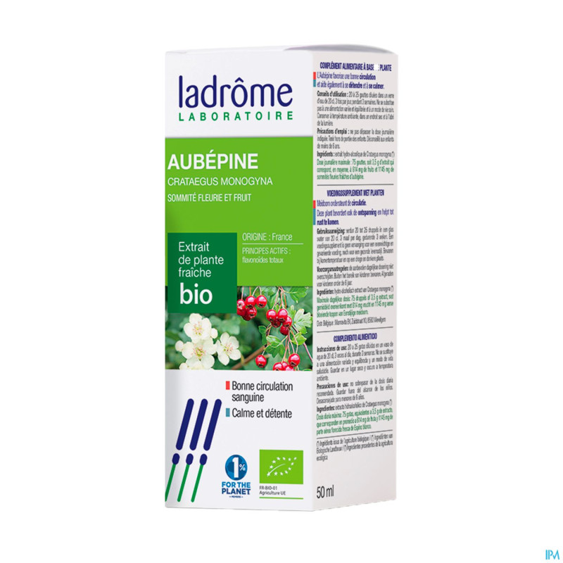 Ladrome crataegus monogyna/aubepine 50ml