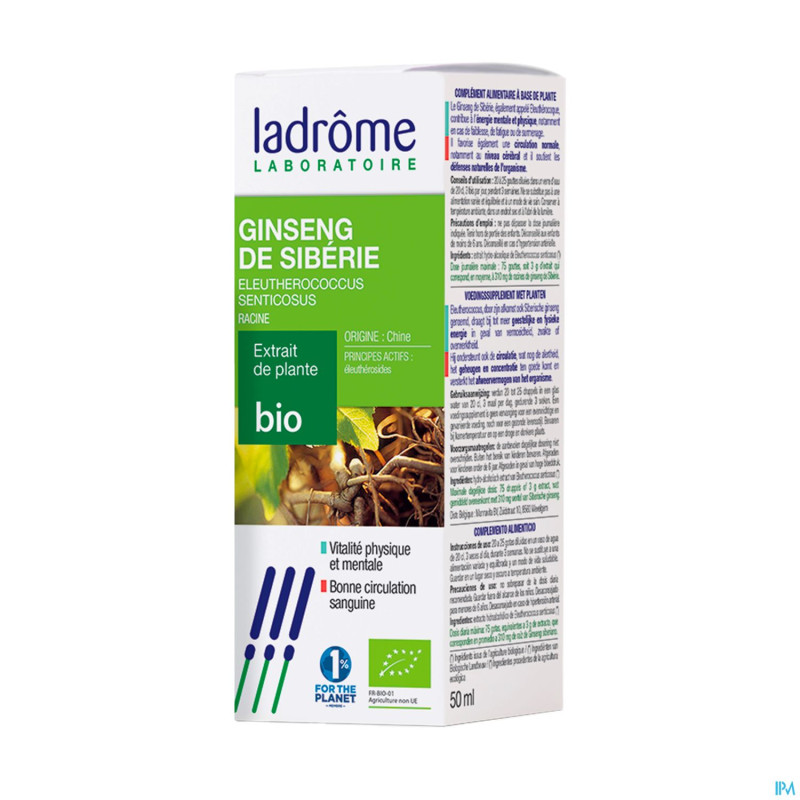 Ladrome eleutherococcus senticosus/eleutheroc.50ml