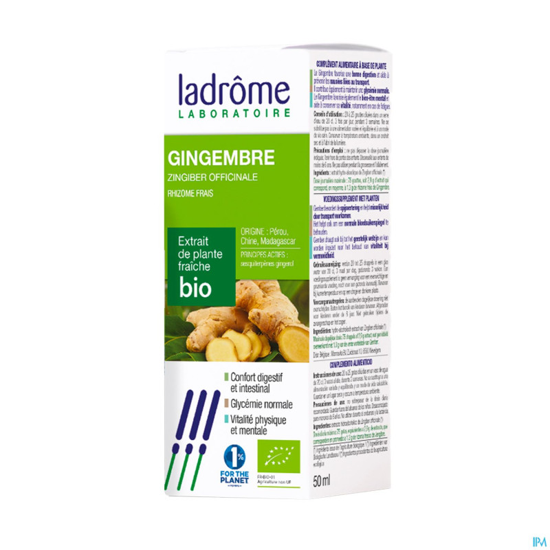 Ladrome zingiber officinalis/gingembre 50ml