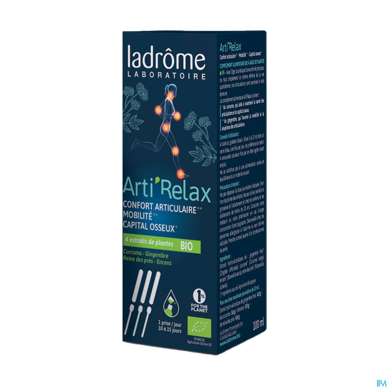 Ladrome arti'relax sirop 4 extraits plantes 100ml