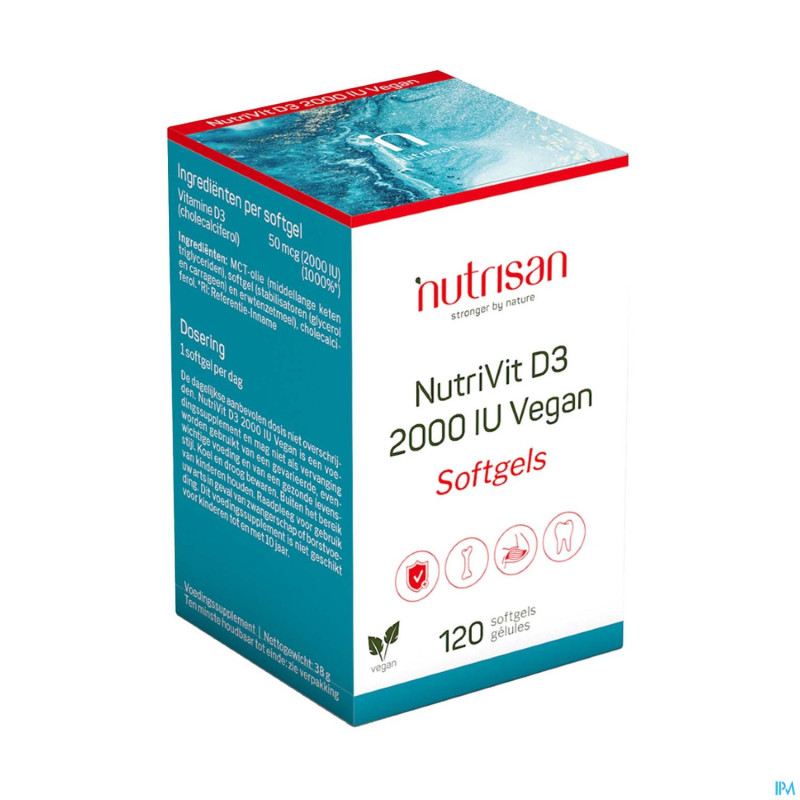 Nutrivit d3 2000 iu vegan caps 120    nutrisan