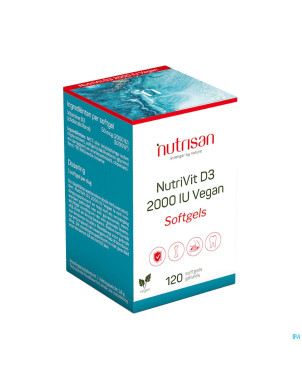 Nutrivit d3 2000 iu vegan caps 120    nutrisan