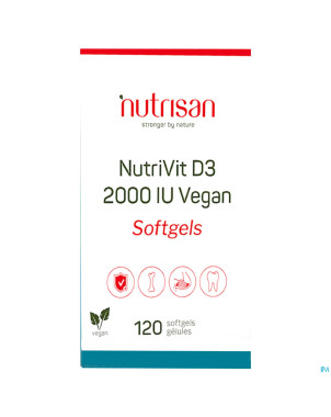 Nutrivit d3 2000 iu vegan caps 120    nutrisan