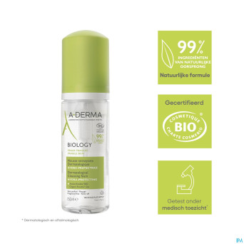 Aderma biology mousse nettoyante hydra prot. 150ml