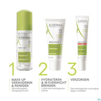 Aderma biology mousse nettoyante hydra prot. 150ml