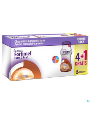 Fortimel extra 2kcal promo4+1 choco caram. 5x200ml