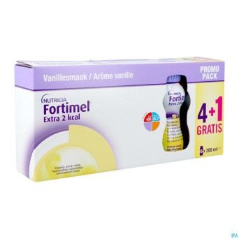 Fortimel extra vanille 2kcal promopack 4+1 5x200ml