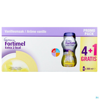 Fortimel extra vanille 2kcal promopack 4+1 5x200ml