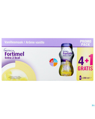 Fortimel extra vanille 2kcal promopack 4+1 5x200ml