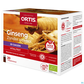 Ortis ginseng bio s/alcool    20x15ml