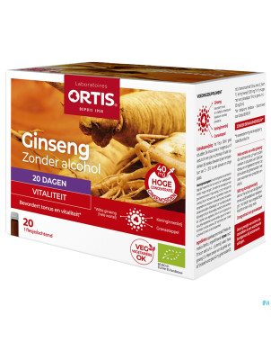 Ortis ginseng bio s/alcool    20x15ml