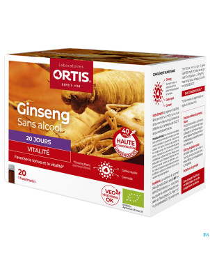 Ortis ginseng bio s/alcool    20x15ml