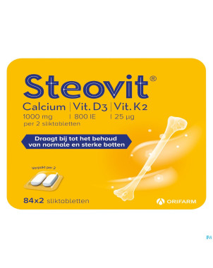 Steovit calcium/vitd3/vit k2 1000mg/880iu comp2x84
