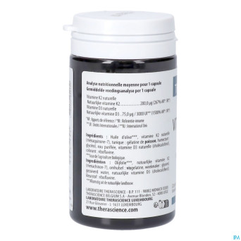 Vitamines d3 & k2+    caps 60 physiomance phy433