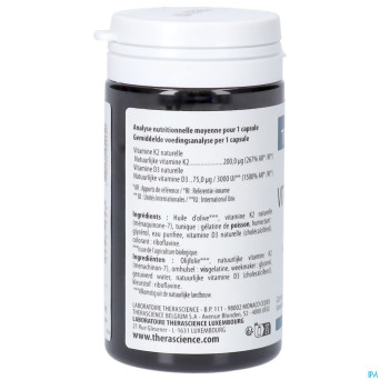 Vitamines d3 & k2+    caps 60 physiomance phy433