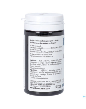 Vitamines d3 & k2+    caps 60 physiomance phy433