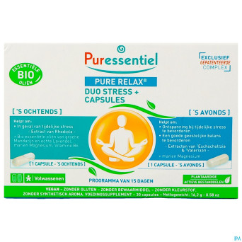 Puressentiel pure relax duo stress caps 30