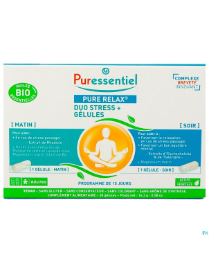 Puressentiel pure relax duo stress caps 30