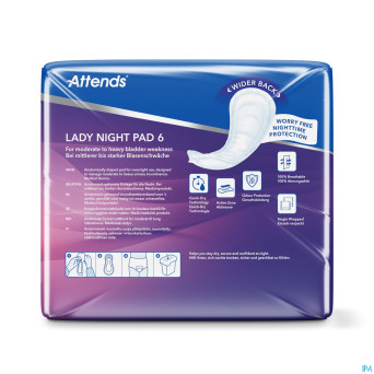 Attends lady night pad 1x30
