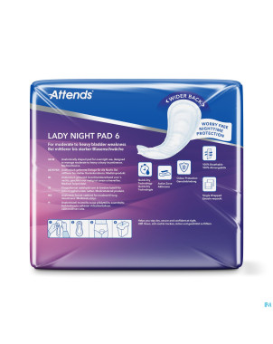 Attends lady night pad 1x30
