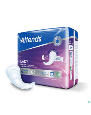 Attends lady night pad 1x30