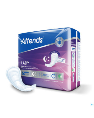Attends lady night pad 1x30
