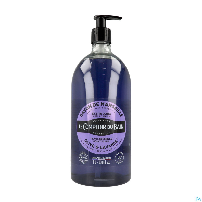 Lcb savon liquide mars. olive lavan. s/palme fl 1l