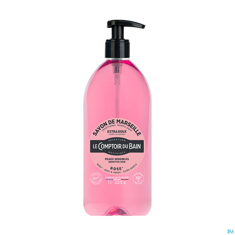 Lcb savon liquide rose s/palme fl 1l