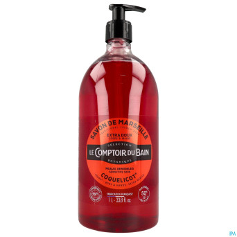 Lcb savon liquide coquelicot s/palme fl 1l