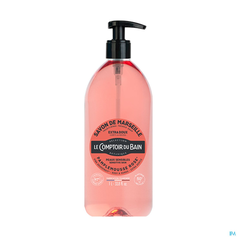 Lcb savon liquide pamplemousse rose s/palme fl 1l