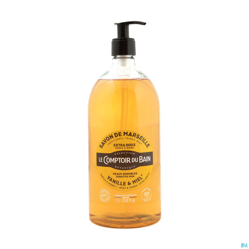 Lcb savon liquide vanille miel s/palme fl 1l