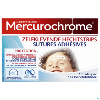Mercurochrome sutures adhesives