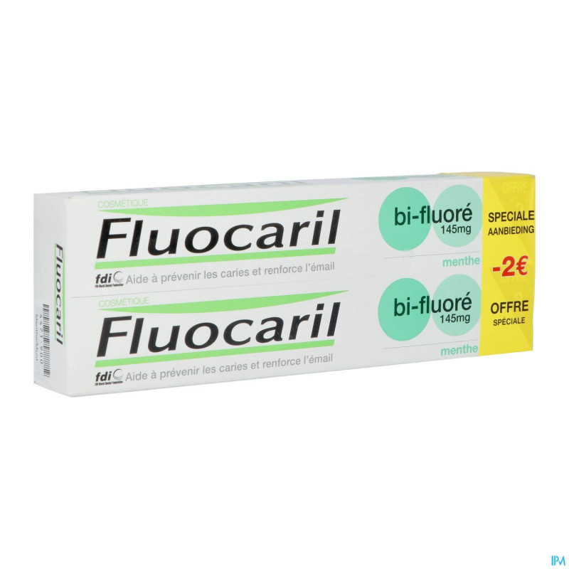 Fluocaril den..bi-fluore 145 mente 2x75ml nf promo
