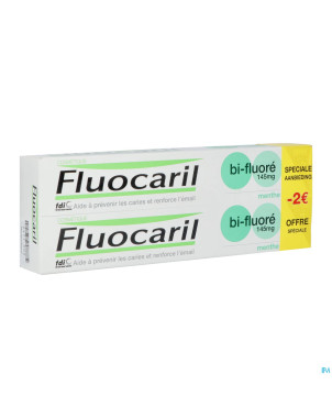 Fluocaril den..bi-fluore 145 mente 2x75ml nf promo