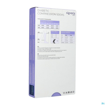 Sigvaris diabetic homme chauss. s long blanc